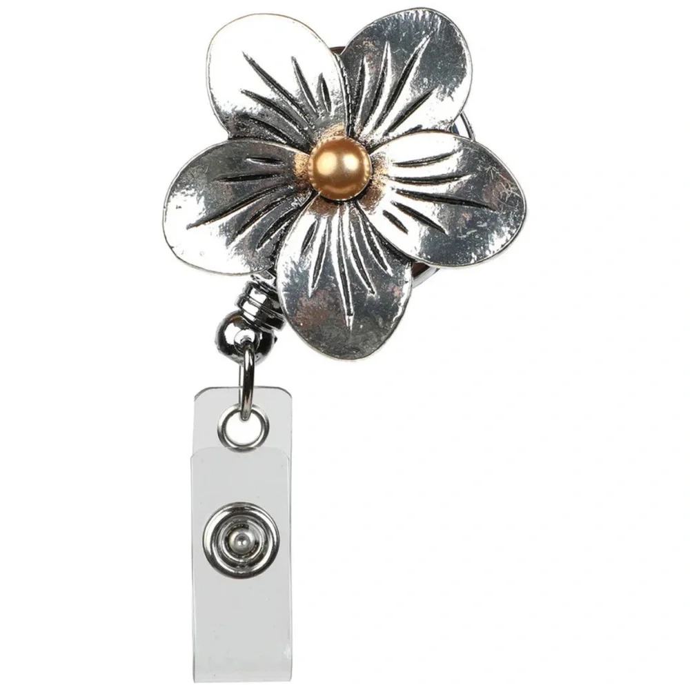 Silver and Gold Flower Badge Reel - Picture 1 of 3